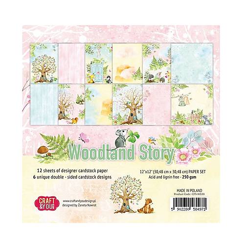 Papier - Scrapbook papier Woodland Story 12 x 12 - 18278559_