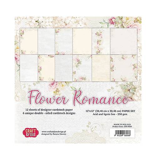 Papier - Scrapbook papier Flower Romance 12 x 12 - 18278643_