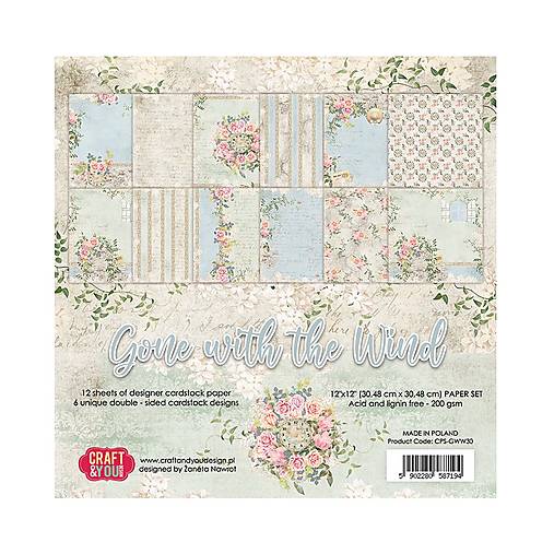 Papier - Scrapbook papier Gone with the Wind 12 x 12 - 18278659_