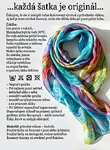 Šatky - Batikovná hodvábna šatka HBT 8 - 90x90cm / 60361 - 18278165_