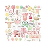 Papier - Scrapbook papier Cute Baby Girl 12 x 12 - 18280032_