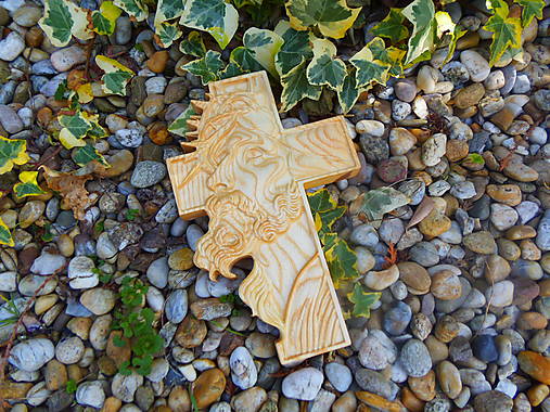 Dekorácie - Krížik s Ježišom XVI. - 18279539_