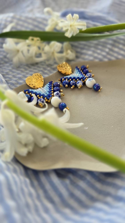 Náušnice Modrá Harmónia