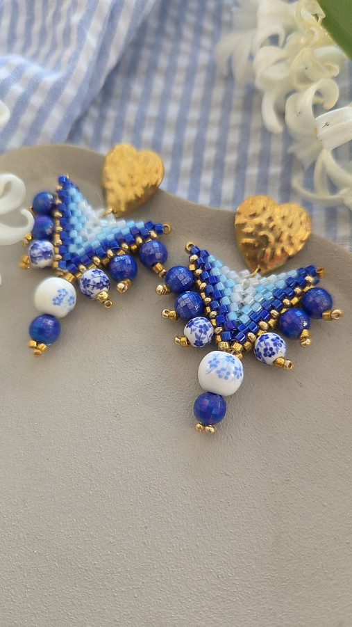 Náušnice Modrá Harmónia