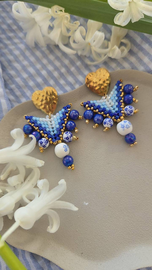 Náušnice Modrá Harmónia