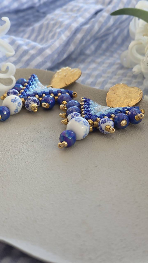 Náušnice Modrá Harmónia