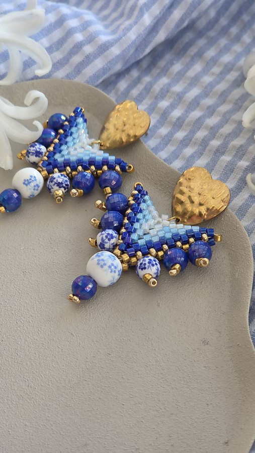 Náušnice Modrá Harmónia