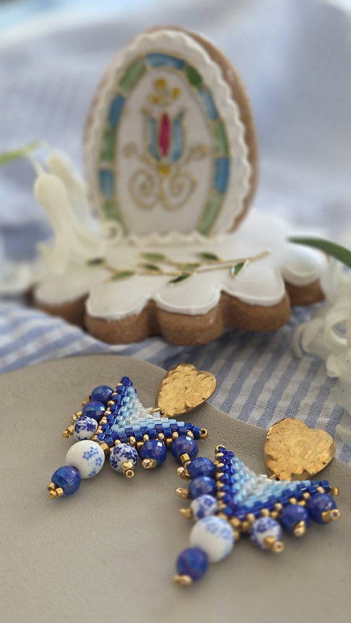 Náušnice Modrá Harmónia