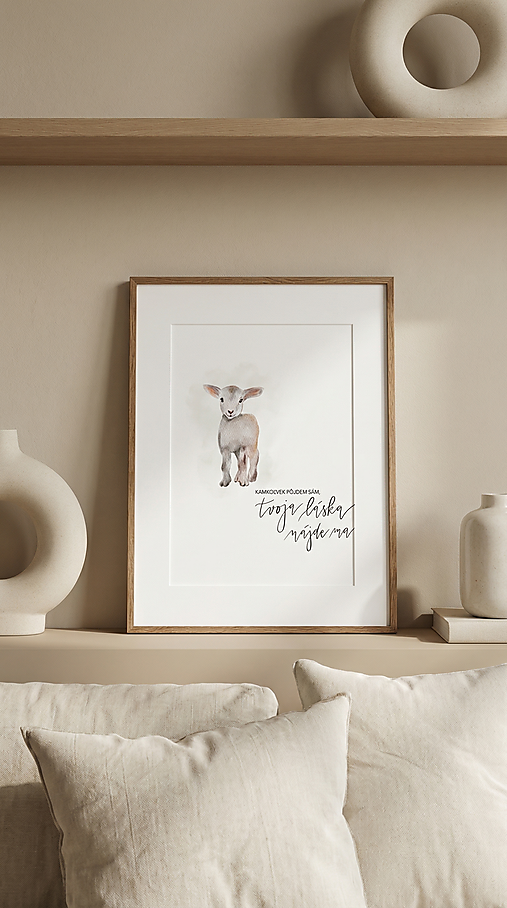 TVOJA LÁSKA NÁJDE MA (ovečka) - art print