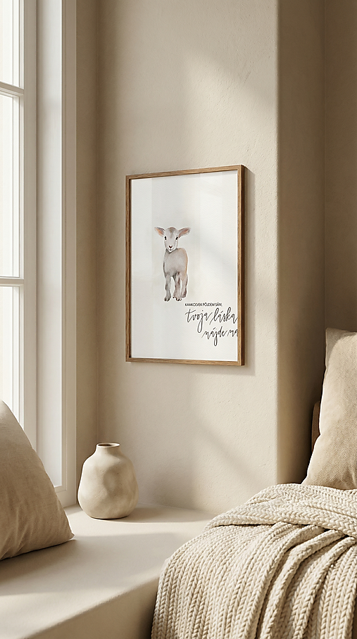 TVOJA LÁSKA NÁJDE MA (ovečka) - art print