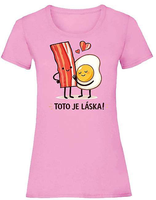 Topy, tričká, tielka - Toto je láska (Ružová) - 18279333_