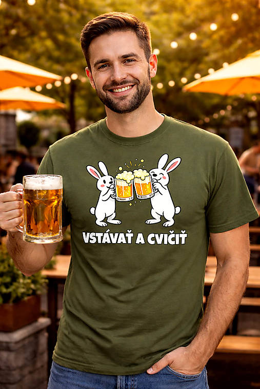 Pánske oblečenie - Vstávať a cvičiť - 18279801_