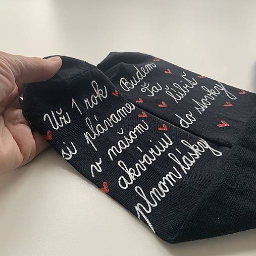 Maľované ponožky k výročiu SVADBY (Personifikované)