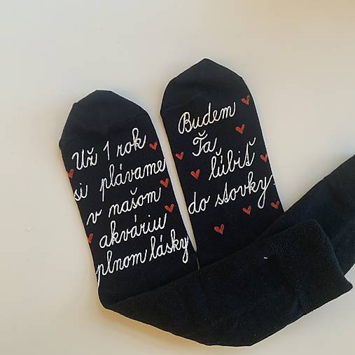 Maľované ponožky k výročiu SVADBY (Personifikované)