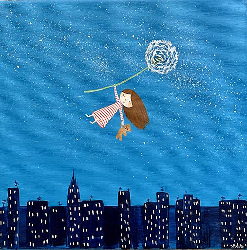 Nočné mesto, Giclée art print 30x36