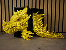 Dekorácie - Book Nook | Drak | Golden Edition - 18281605_