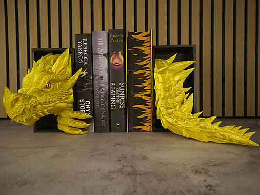 Dekorácie - Book Nook | Drak | Golden Edition - 18281607_