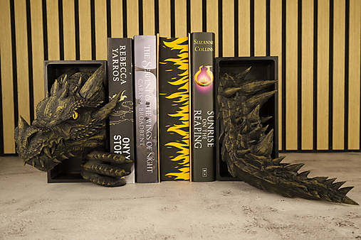 Dekorácie - Book Nook | Drak | Ancient Gold Edition - 18281617_