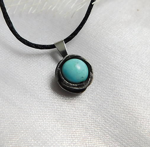 Náhrdelníky - Mini prívesok s tyrkenitom - 18283075_