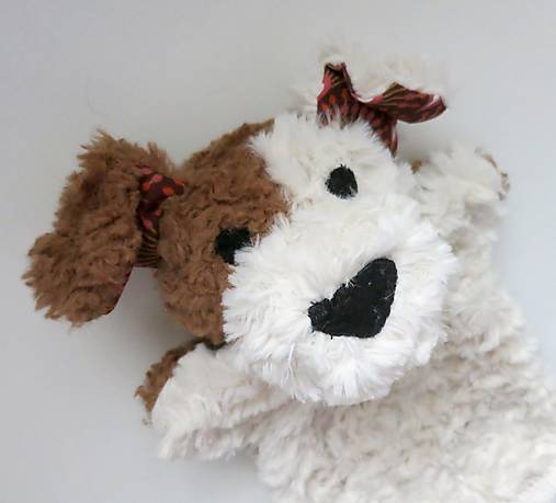 Maňuška psík chlpatý - Smotanovohnedý s hnedými uškami