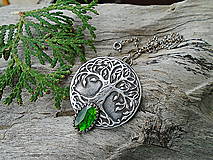Náhrdelníky - Strieborný prívesok Ag925 Strom života Chromdiopsid - 18283035_