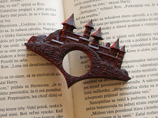 Papiernictvo - Držiak na knihu | Hrad (Čierno-červená) - 18282426_