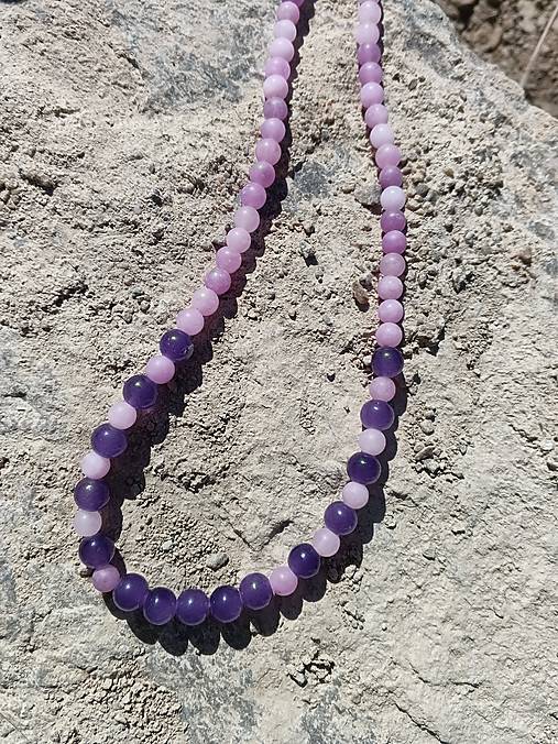 Náhrdelníky - „Fialová harmónia " - 18285837_