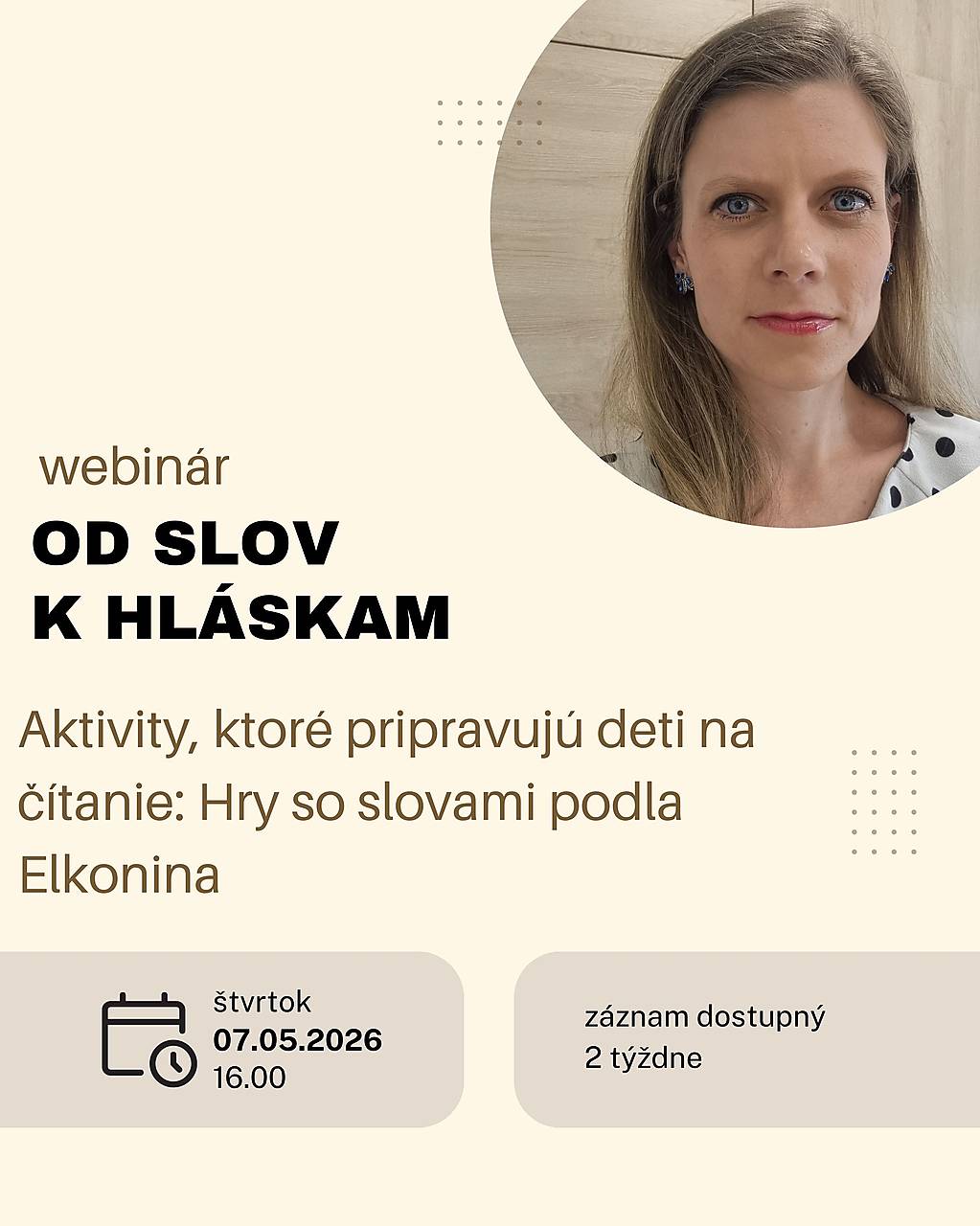 Od slov k hláskam - webinár