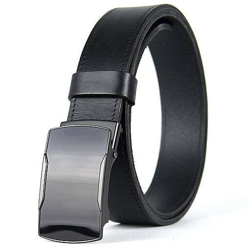 Pánske doplnky - Kožený opasok s brzdovým systémom 3.5cm - PHANTOM - 18285008_