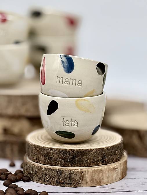 Playfull colors - pohárik espresso tata (100ml, bez uška)