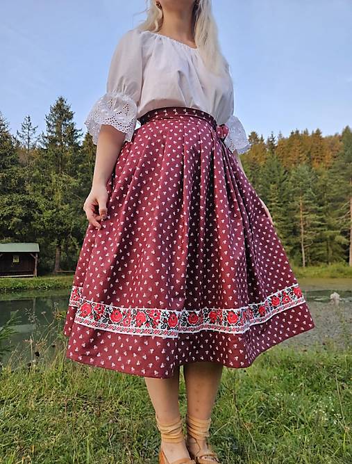 Sukne - Folk zavinovacia sukňa - 18284853_