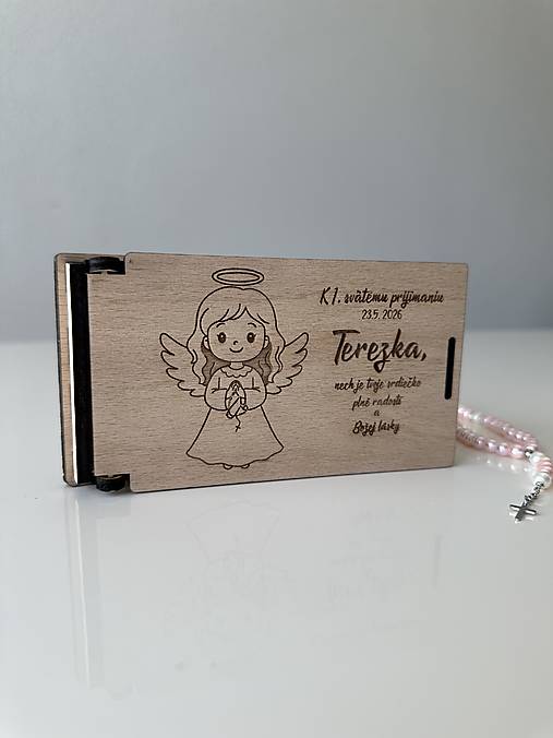 Drevená krabička na peniaze