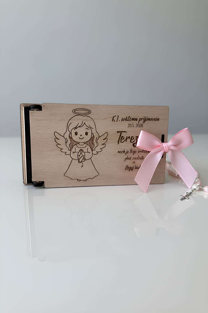 Drevená krabička na peniaze