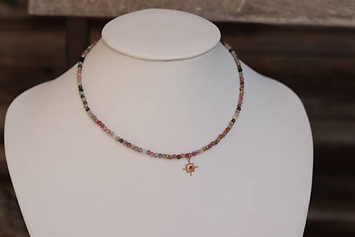 Náhrdelník choker turmalín