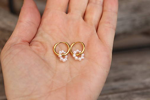 Perlové náušnice mini