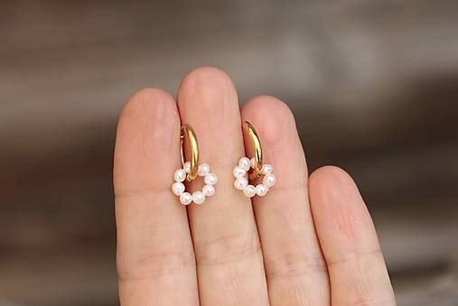 Perlové náušnice mini