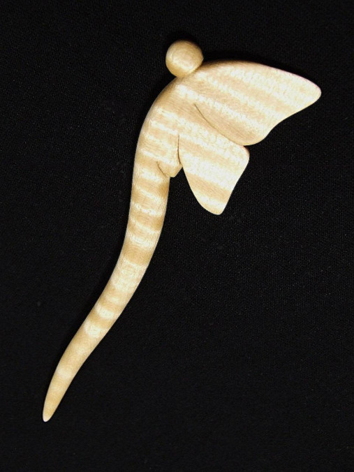 Ozdoby do vlasov - DREVENÁ IHLICA   Motýľ - 18262107_