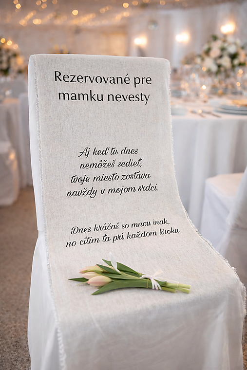 Rezervované miesto na svadbe