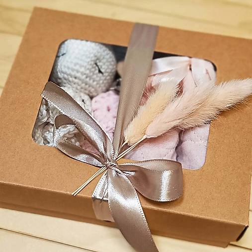 Mini babygirl box / Ružový darček pre novorodeniatko