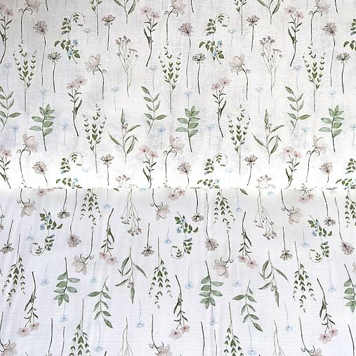 lúčne kvety, 100 % predzrážaná bavlna EÚ, šírka 140 cm