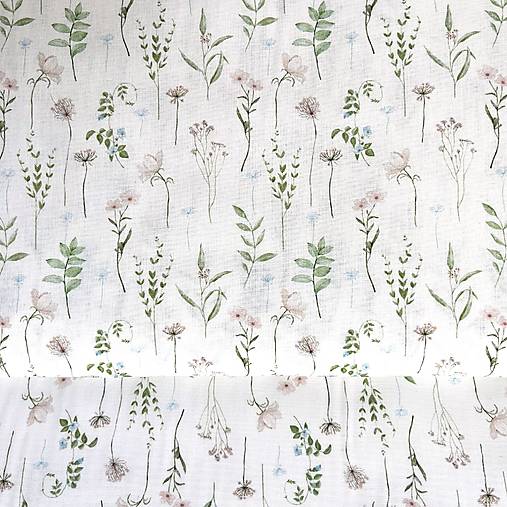 lúčne kvety, 100 % predzrážaná bavlna EÚ, šírka 140 cm