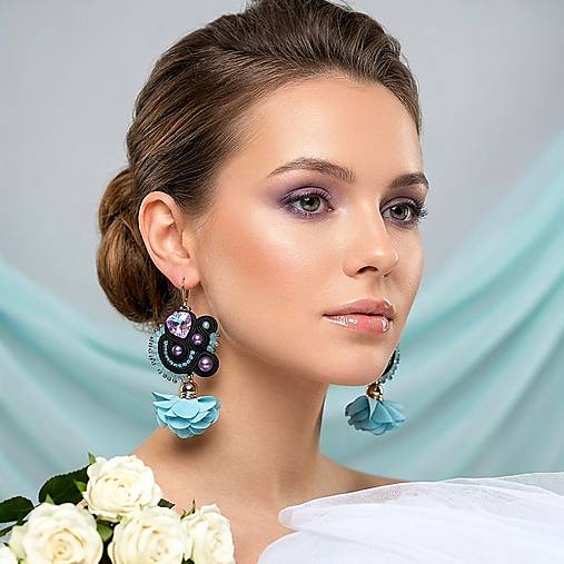 Náušnice - Soutache náušnice - 18286861_