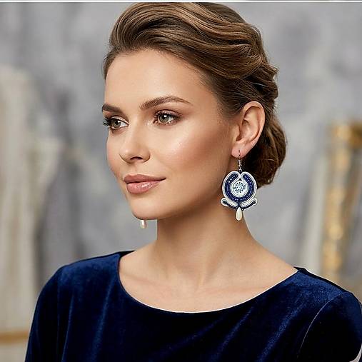 Náušnice - Soutache náušnice - 18288884_