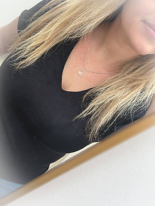 Strieborný 925/1000 prívesok s prírodným krištáľom