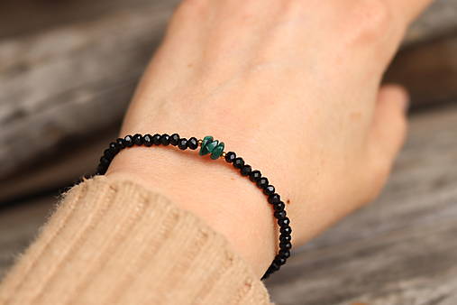 Náramok spinel a malachit