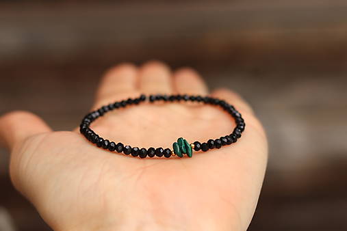 Náramok spinel a malachit