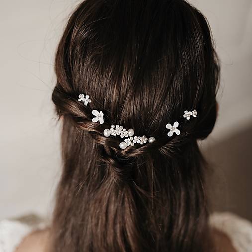 Ozdoby do vlasov - Set kvetinových vláseniek 6ks - 18289031_