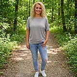 Topy, tričká, tielka - Tričko s širokým lodičkovým výstřihem - šedá barva (viskóza) - 18290941_