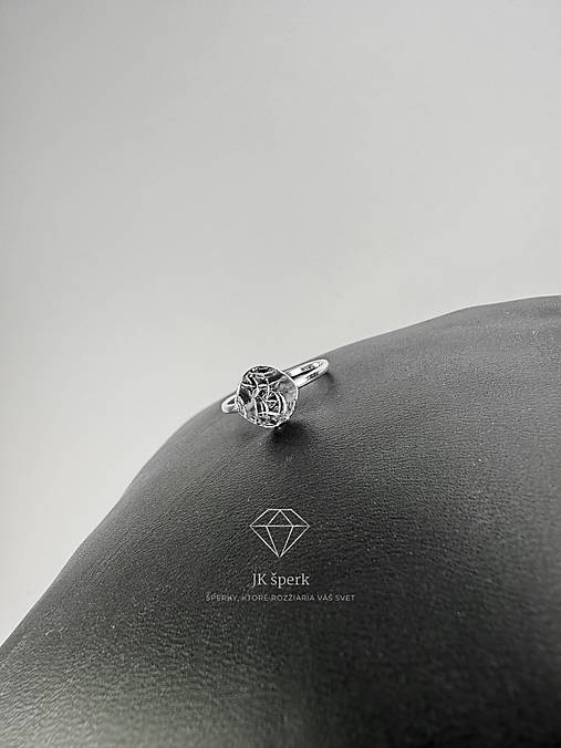 Strieborný 925/1000 prsteň ISKRA
