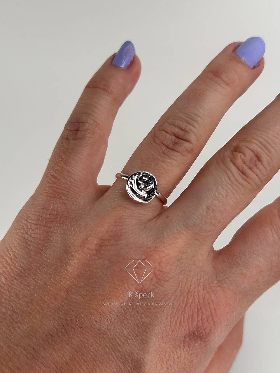 Strieborný 925/1000 prsteň ROSA